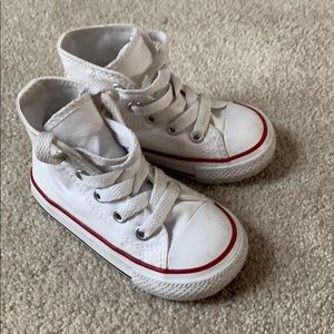 White Baby Converse Size 5 shoes High Tops